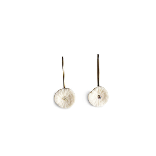 Drop Earrings zirconia  / White
